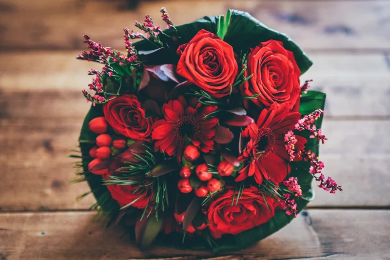 Mazzo di rose rosse